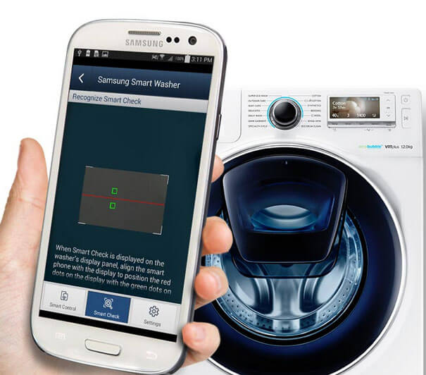 Washer and Dryer Control and Monitor through Samsung Smart Home App