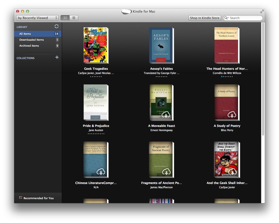 my kindle mac app