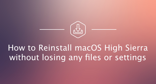 how to reinstall mac os sierra