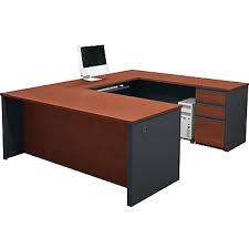 Top 7 U-Shaped Office Desks to Completely Transform Your Office -U-Shaped Workstation/desk kit from Bestar Prestige+