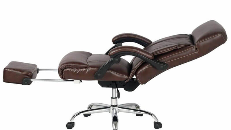 Reclining Office Chairs With Footrest, Leather Reclining Office Chair