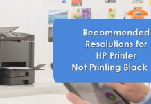 Recommended Resolutions For HP Printer Not Printing Black Ink Recommended Resolutions For HP Printer Not Printing Black Ink