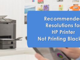 Recommended Resolutions For HP Printer Not Printing Black Ink Recommended Resolutions For HP Printer Not Printing Black Ink
