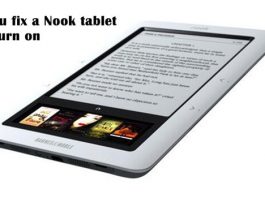 How can you fix a Nook tablet that won't turn on