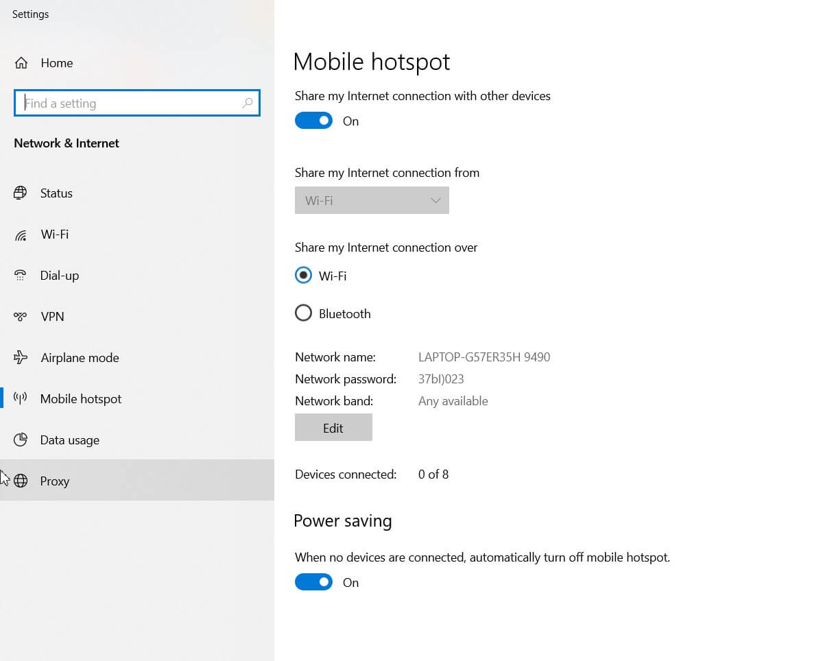 How to activate hotspot in Windows