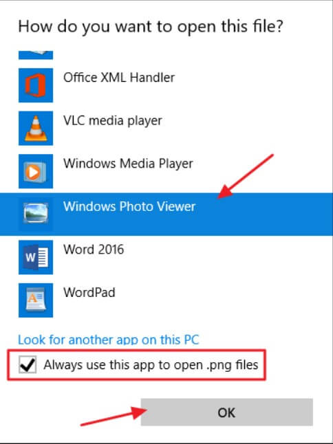 Reset the Windows 7 Photo Viewer in Windows 10.