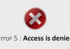Access denied to files and folders