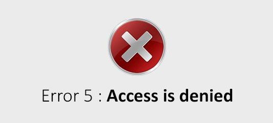 Access denied to files and folders