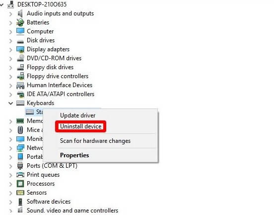 Reinstalling the Specific Device Driver - Step 2