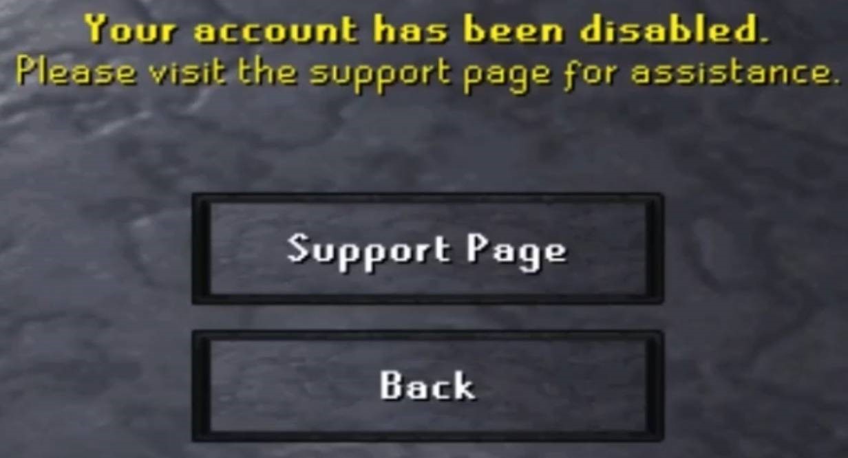 Disable the Account