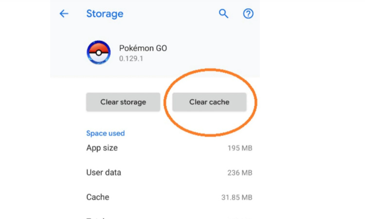 Method 4 clear the cache and data of Pokemon Go