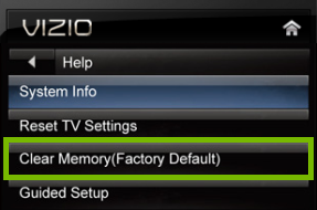 Factory Resetting Your TV