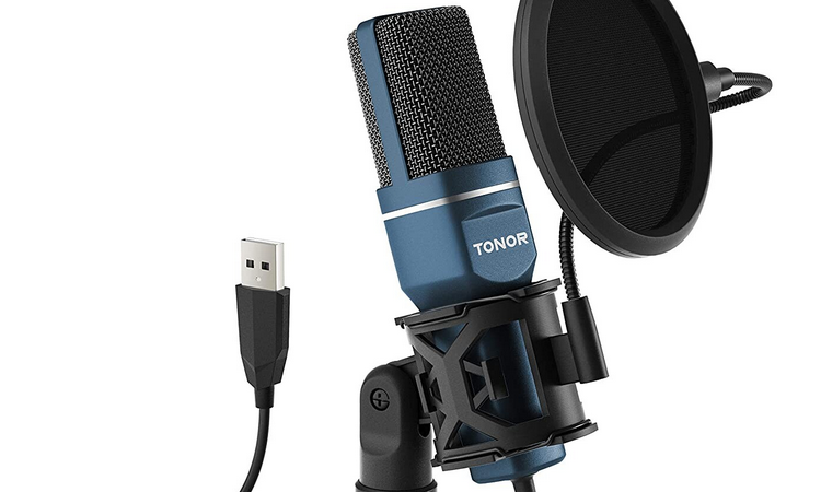 TONOR Plug Play with Tripod Stand Pop Filter
