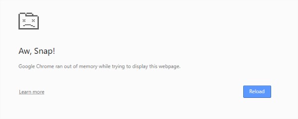Google Chrome Ran Out of Memory