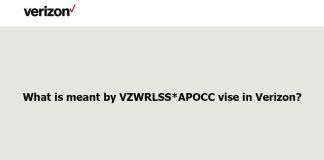 What is meant by VZWRLSS*APOCC vise in Verizon? What is meant by VZWRLSS*APOCC vise in Verizon?