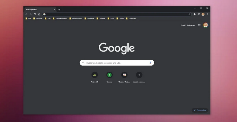 Activate Google Chrome dark theme for computer