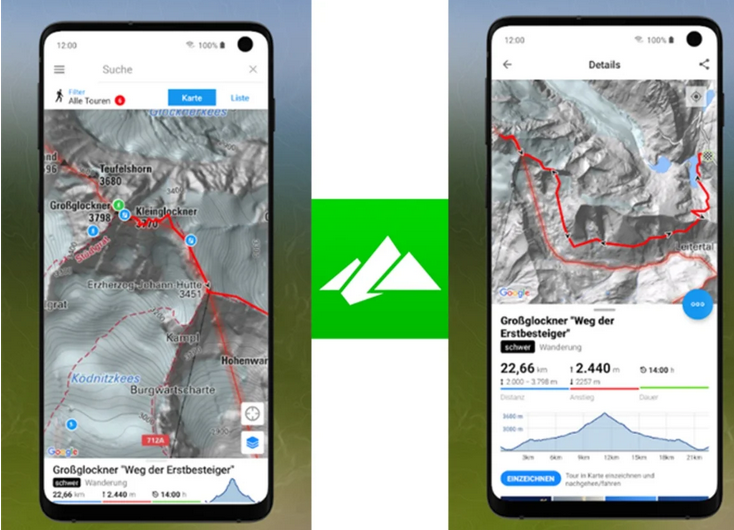 bergfex routes GPS hiking biking running 1