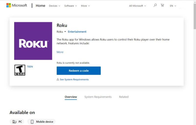 Roku App for PC