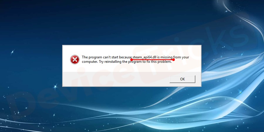 steam api64.dll Missing Error