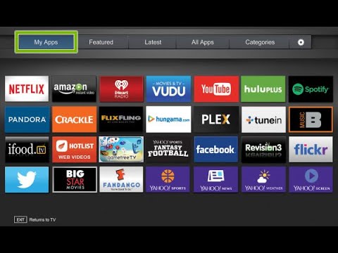 How can you download apps on a Vizio smart TV