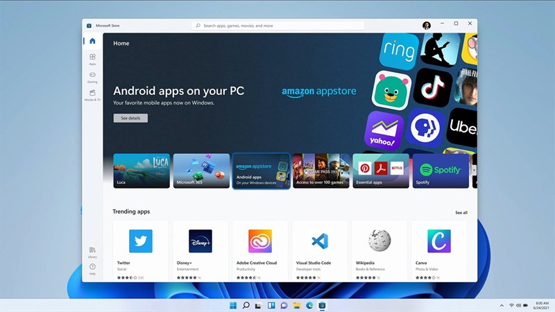 Android Apps in Windows 11