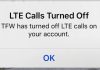 Verizon LTE Calls Turned Off