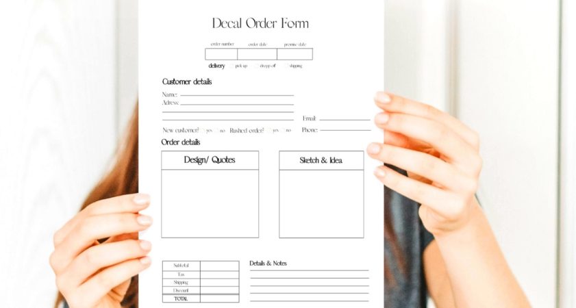 How to Make an Order Form
