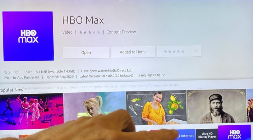 HBO Max Not Working on Samsung TV