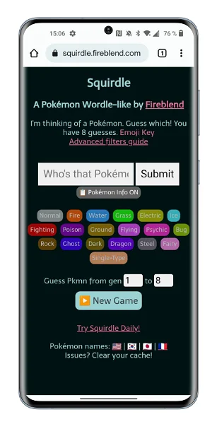 How to play Squirdle, the Wordle for Pokémon fans
