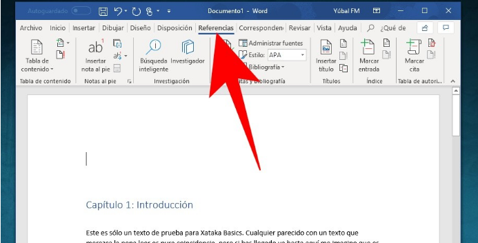 Create an automatic index in Word 1