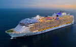 The new largest cruise ship in the world is like a small city on the sea this is the Wonder of the Seas