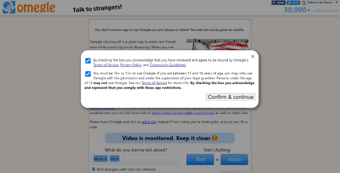 How to use Omegle 1