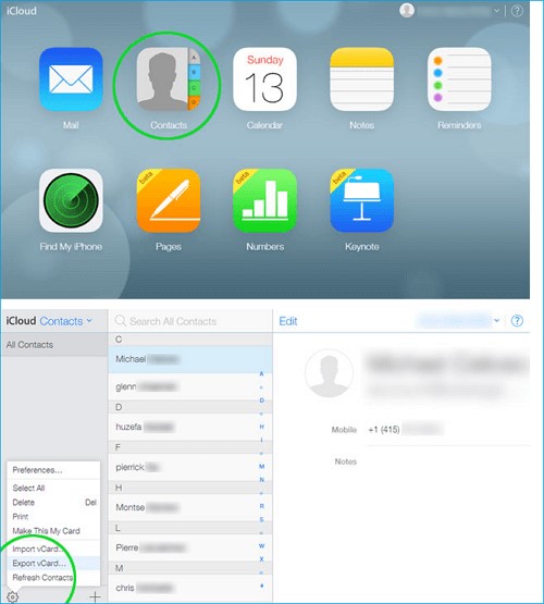 Transfer Contacts from iPhone to Samsung Method 3